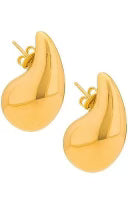 14K Gold Chunky Teardrop Studs