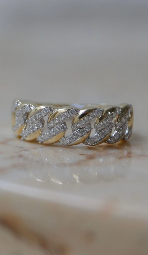 14K Yellow Gold Diamond Eternity Ring