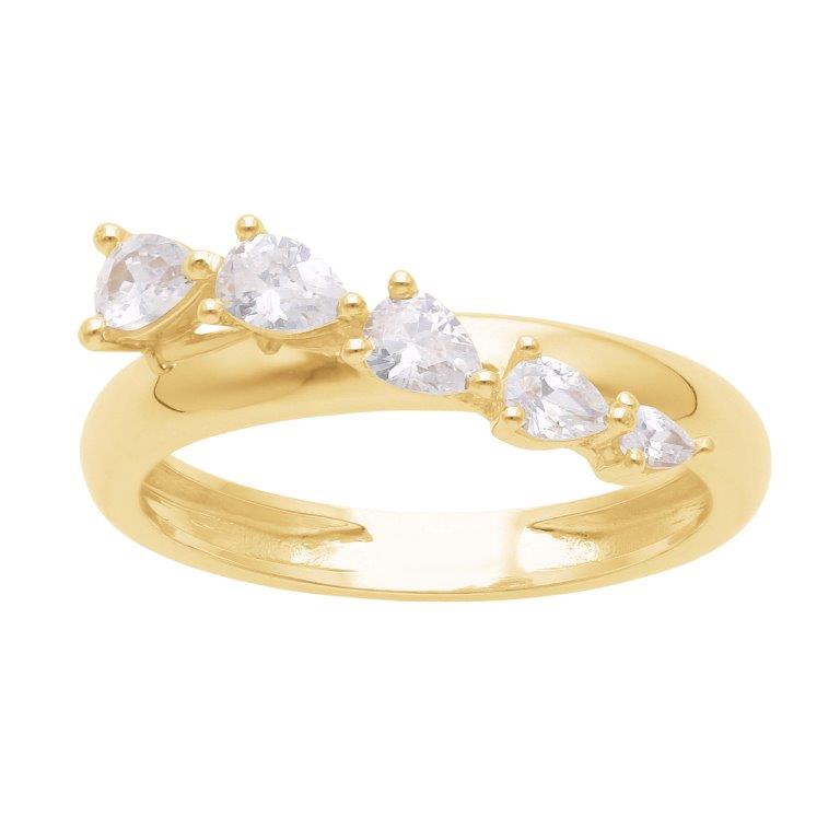 14K Yellow Gold Lab Diamond Vine Ring