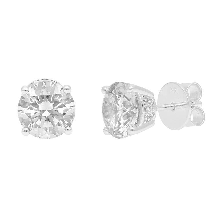 14K White Gold Lab Diamond Studs