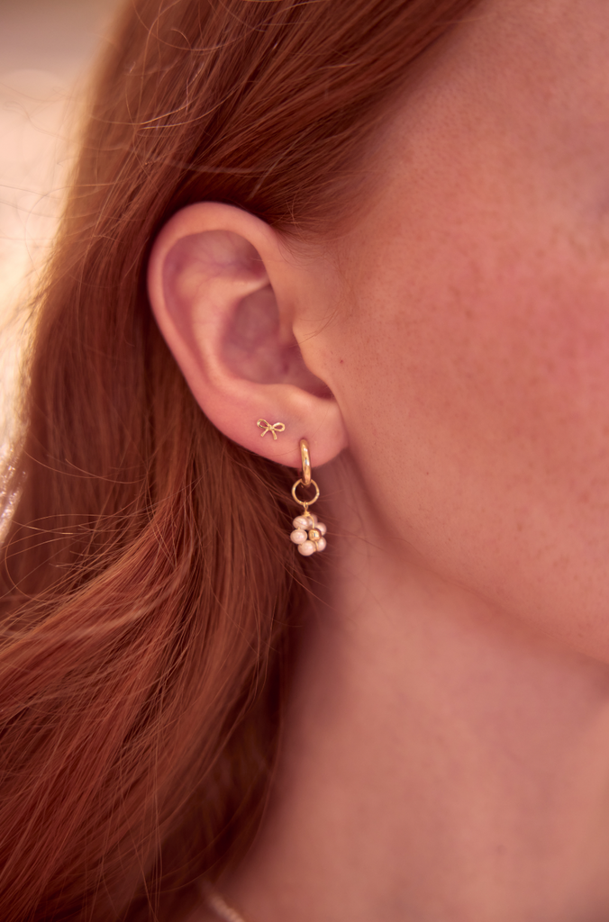 The 14K Gold Dainty Bow Studs