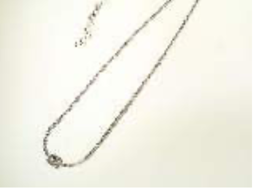 14K White Gold Large Diamond Necklace