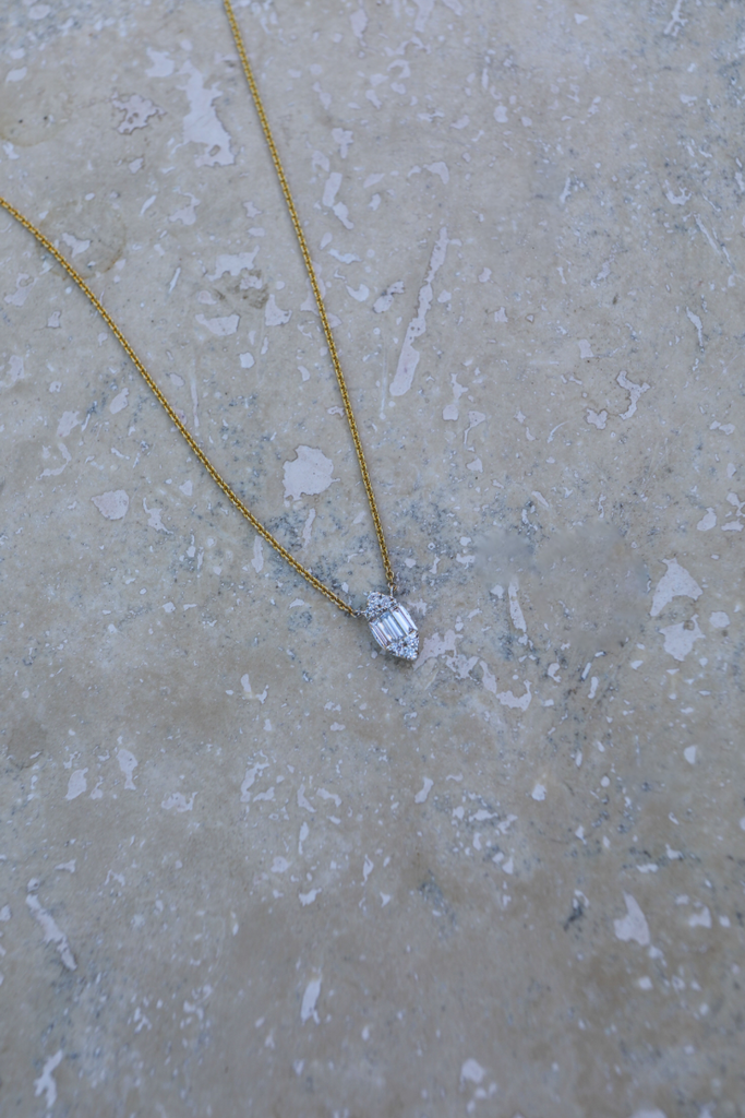 Yellow Gold Diamond Pendant Necklace