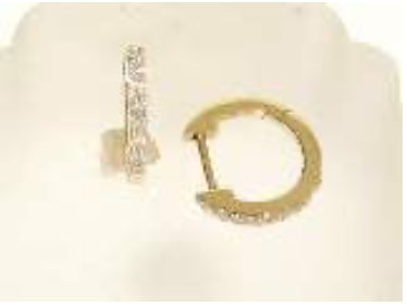 14K Yellow Gold Diamond-Filled Huggies