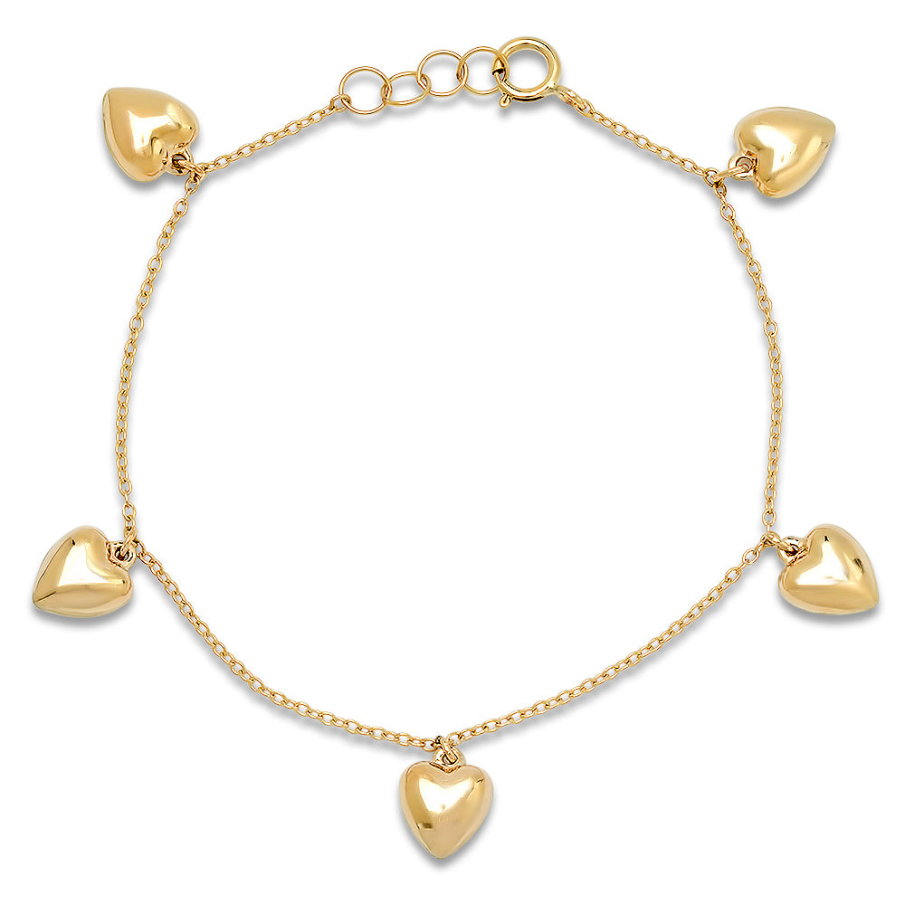 Buy Golden Heart Charm Bracelet
