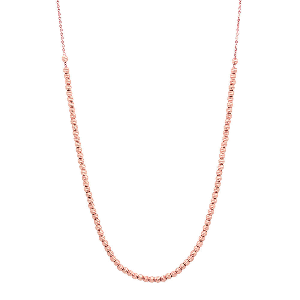 MOON BEADED NECKLACE ROSE GOLD