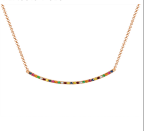 14K Gold Rainbow Necklace