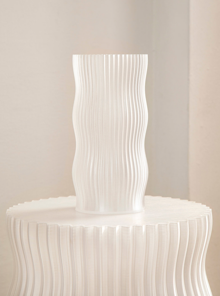 Striped Clear Vase