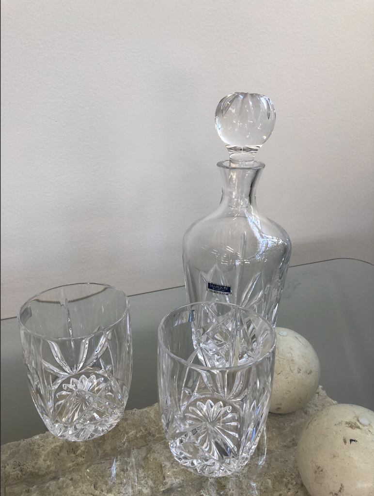 Crystal Carafe and Glass Set