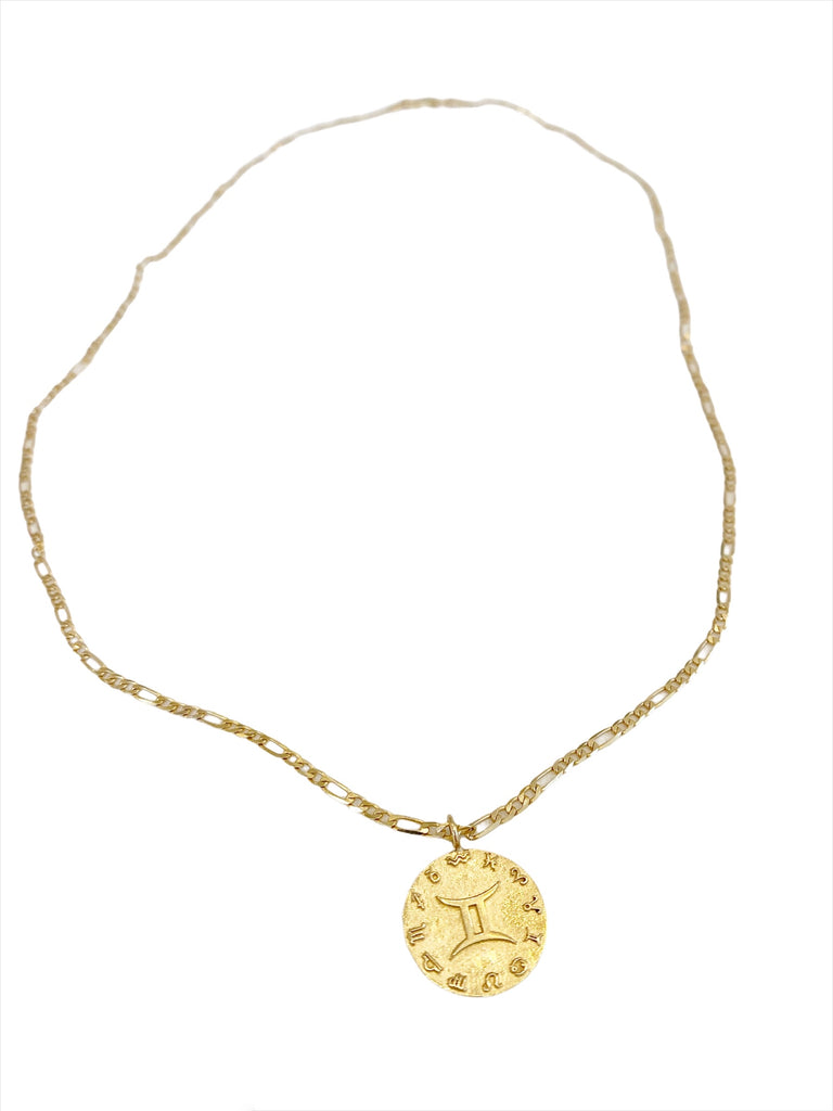 14K Gold Figaro Chain with Zodiac Charm