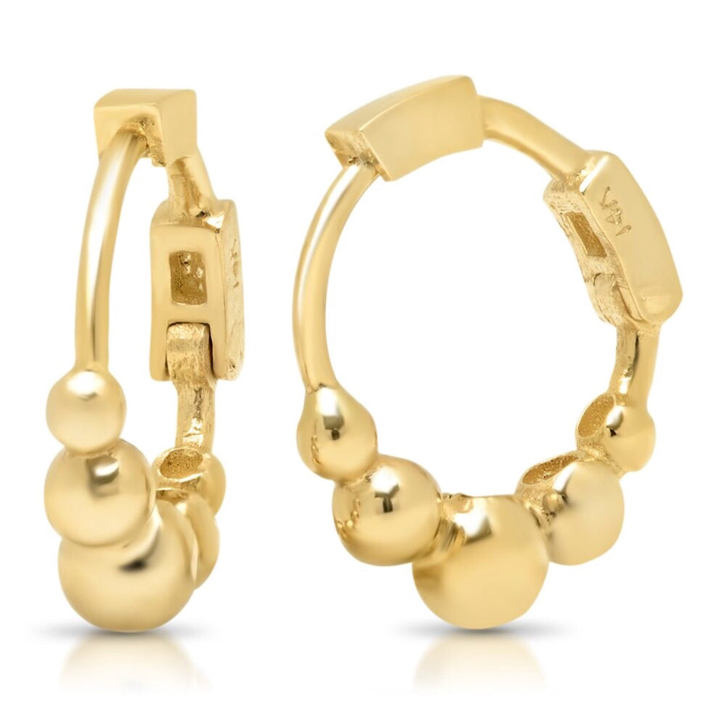 14K Gold Bubble Huggies