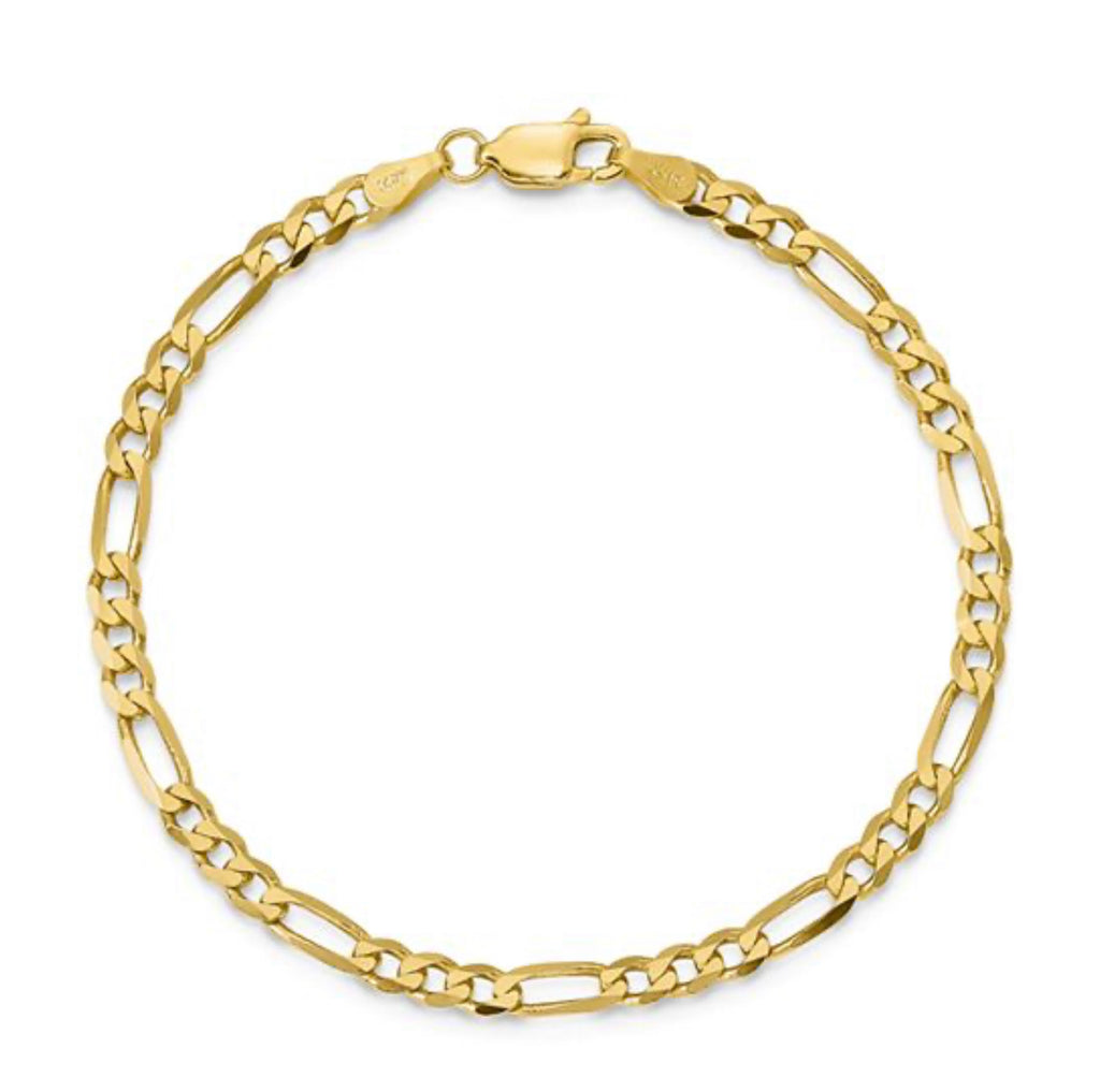14K Yellow Gold Figaro Chain Bracelet