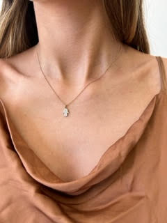 14k Gold Diamond Hamsa Necklace
